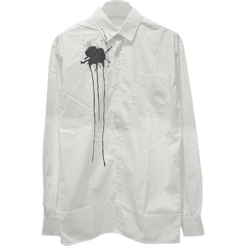 Áo Sơ Mi Dài Tay cotton In Mực mm6