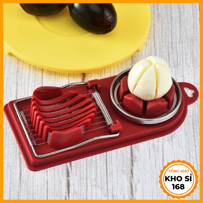 Dụng cụ cắt trứng luộc bằng thép không gỉ đồ dùng nhà nhà bếp tiện lợi E585