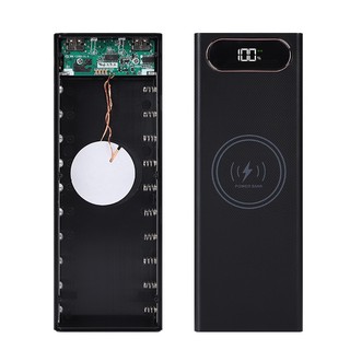 Box sạc 10 cell 18650 5v2a 10w sạc không dây chưa có pin