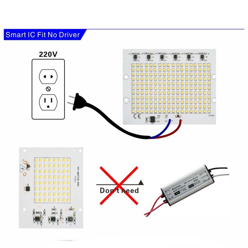Đèn Pha LED SMD 2835 220V Công Suất Cao 10W 20W 30W 50W 100W Ánh Sáng Trắng Ấm Tiện Dụng