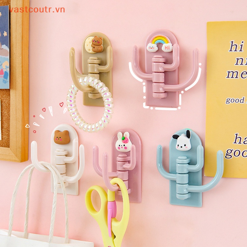 Móc Treo Đồ Đa Năng Xoay Được Hình Thú Hoạt Hình Nhiều Màu Sáng Tạo Không Để Lại Dấu VN