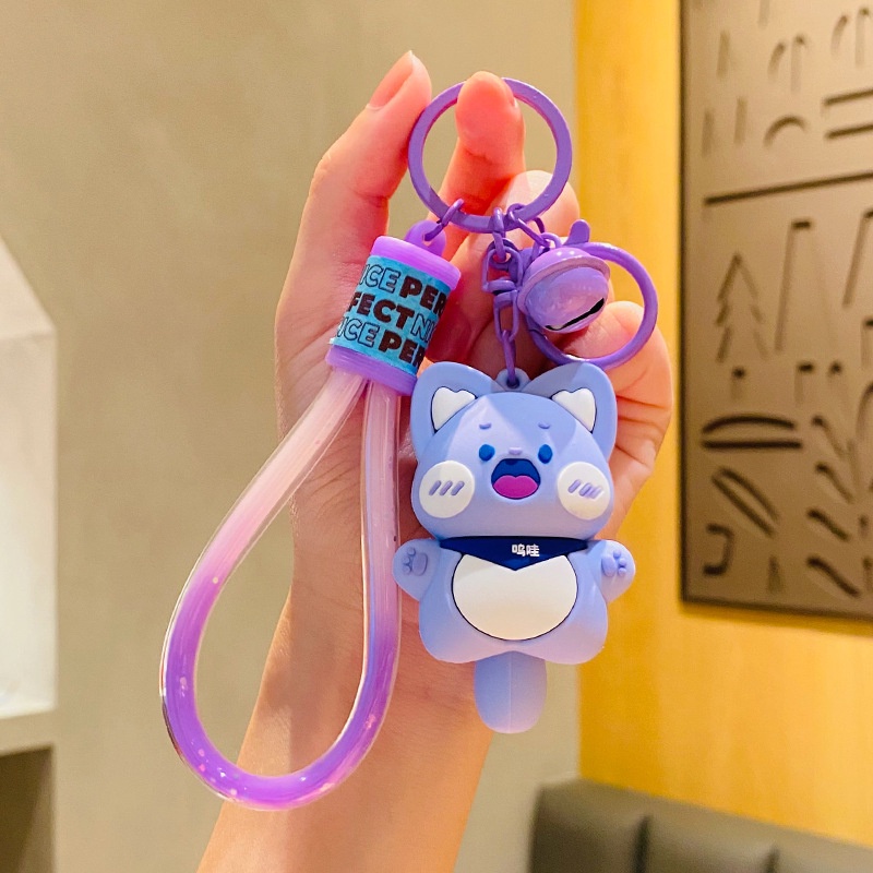 Móc Khóa Hình Chú Mèo Hoạt Hình Đáng Yêu