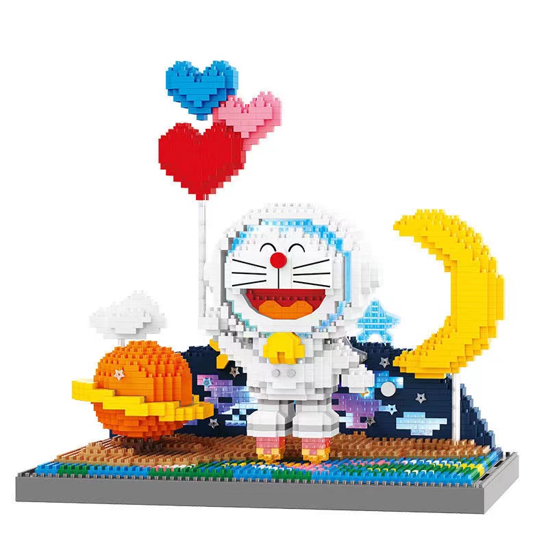 Đồ Chơi Lắp Ráp Phi Hành Gia Doraemon Dùng Làm Quà Tặng Cho Bé