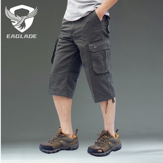 Eaglade nam giới quần short hàng hiệu giản dị màu xanh lá cây