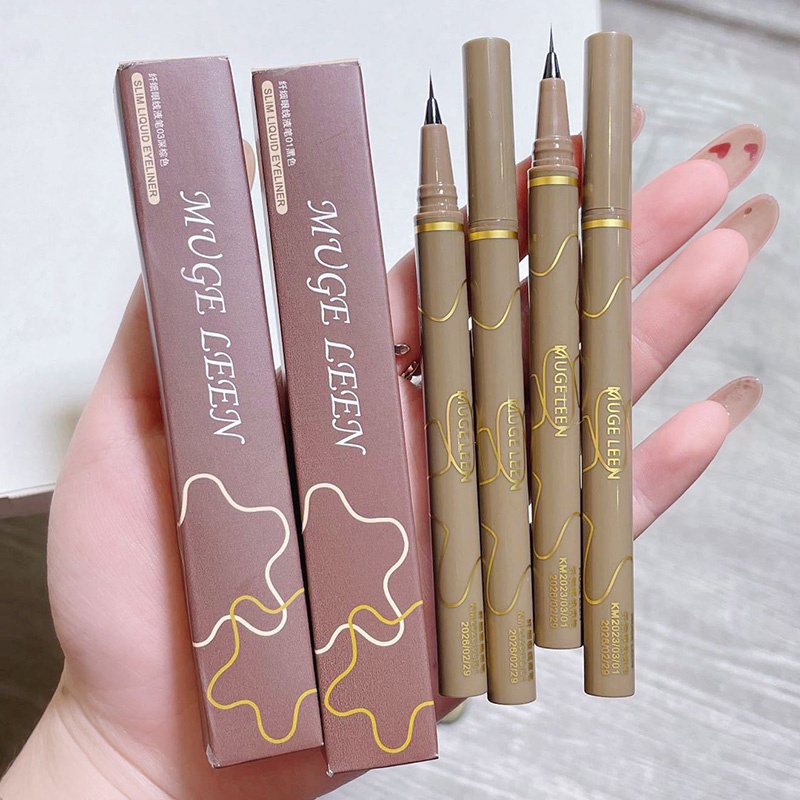 Kẻ mắt nước bút kẻ mắt đầu mảnh eyeliner màu đen nâu nội địa trung CFH