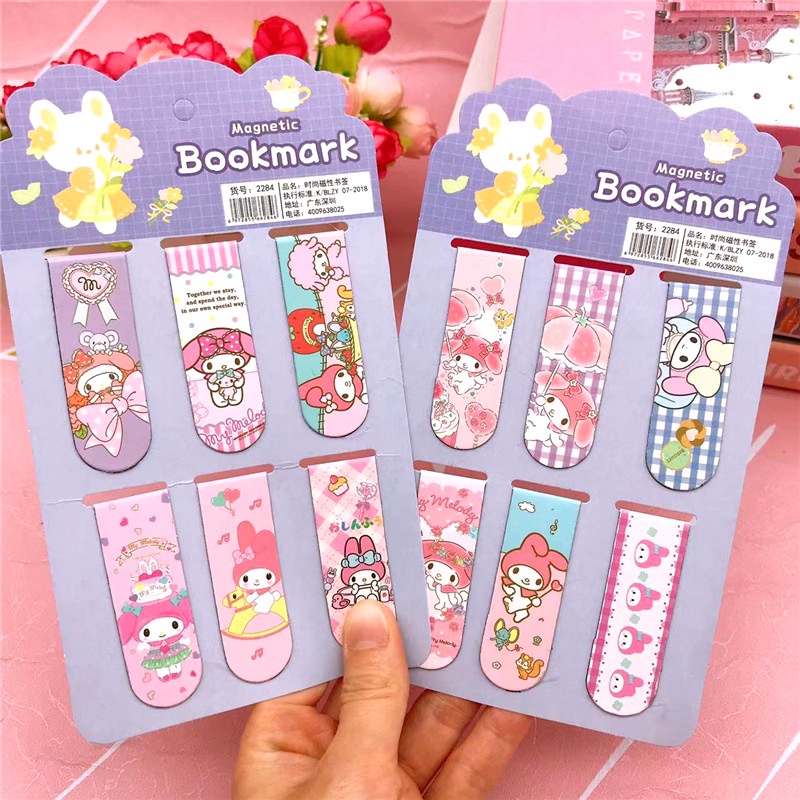 Bookmark Nam Châm Hình Cún Kuromi Cinnamon Dễ Thương