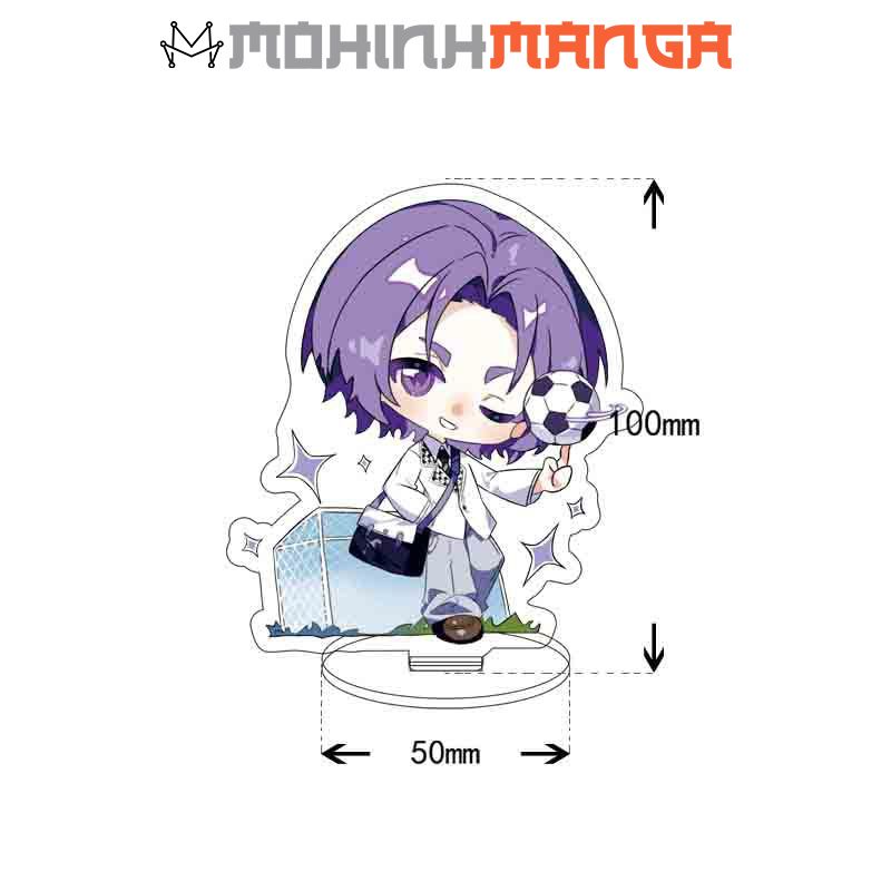 Standee tượng mô hình Acrylic nhân vật Blue Lock Isagi Yoichi Hyoma Chigiri Meguru Bachira Kenyu Yukimiya Tabito 10cm