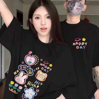 Áo Thun PEWARNA IKAT Tay Ngắn Cổ Tròn Dáng Rộng In Họa Tiết Thời Trang Mùa Hè Phong Cách Hàn Quốc Cho Cặp Đôi
