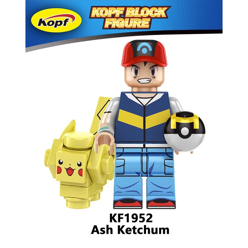 Mô Hình Đồ Chơi Lắp Ráp Quả Cầu Pokemon Ash Ketchum Elf Cho Trẻ Em