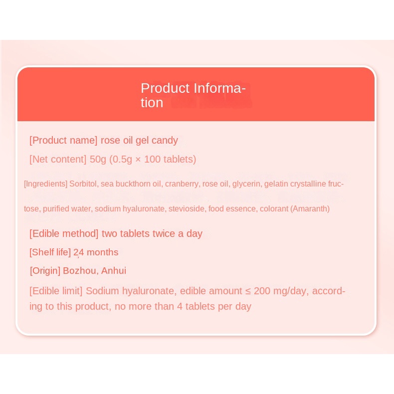 Gel Tinh Dầu Hoa Hồng Sodium hyaluronate Dạng Viên Nang