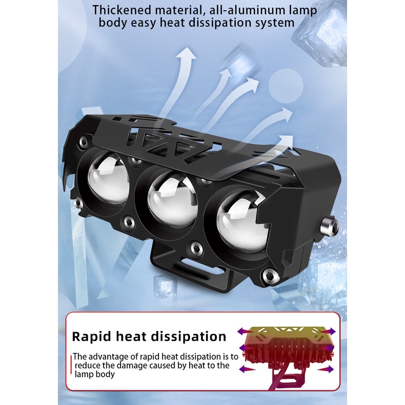 Đèn LED Sương Mù Siêu Sáng 2024 12V 24V Cho Xe Hơi Xe Máy