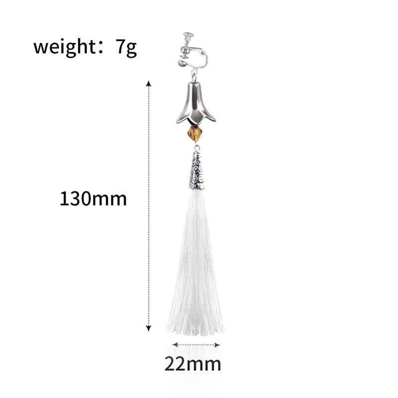 1 Khuyên Tai Tua Rua Dài Hóa Trang Anime Genshin Va Chạm Zhongli Độc Đáo