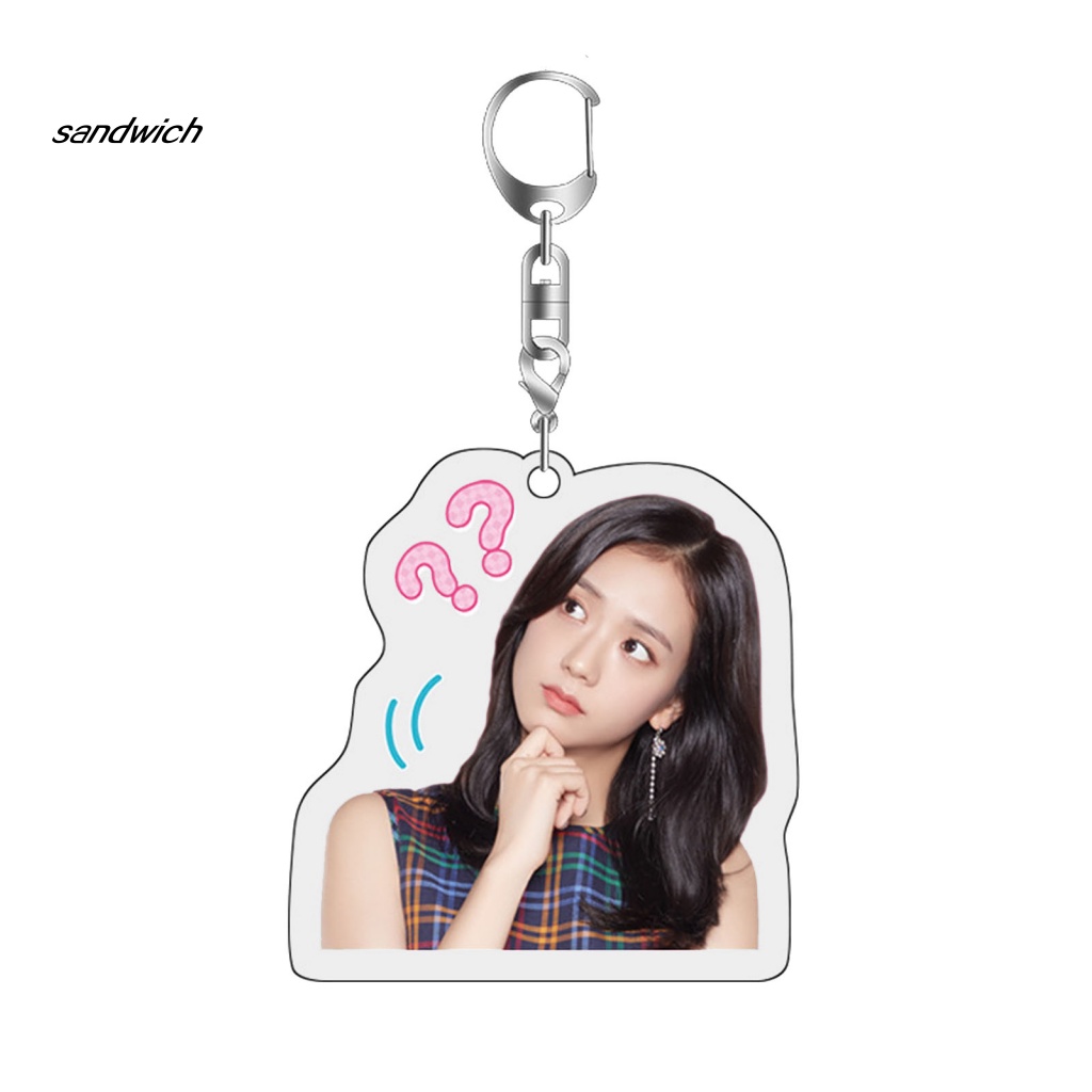 Móc Khóa Hai Mặt In Hình Nhóm Nhạc Blackpink Jisoo