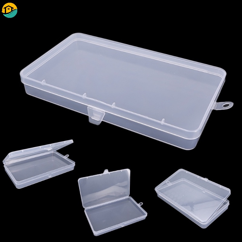 Hộp Nhựa Trong Suốt Hình Chữ Nhật Cỡ Lớn Chống Bụi Đựng Trang Sức Tiện Dụng