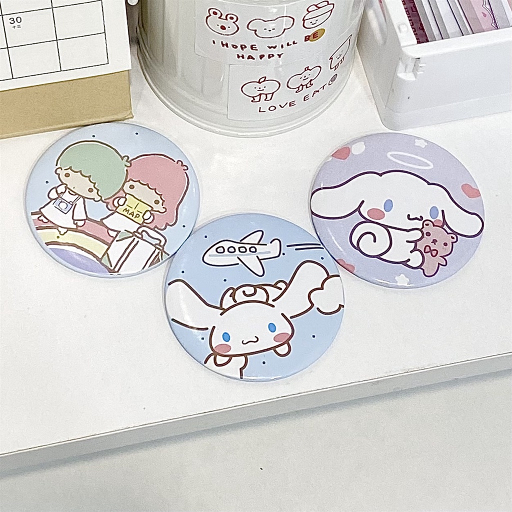 SANRIO Gương Trang Điểm Nhỏ Gọn Hình Kuromi Melody Cinnamoroll Dễ Thương H0299