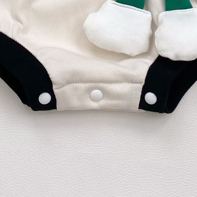 Bộ Áo Liền Quần Tay Lỡ In Hoạt Hình Dành Cho Bé Sơ Sinh