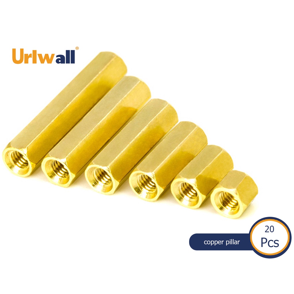Urlwall Set 20 Ốc Vít Đầu Lục Giác M4 Bằng Đồng Thau Dành Cho Bảng Mạch PCB