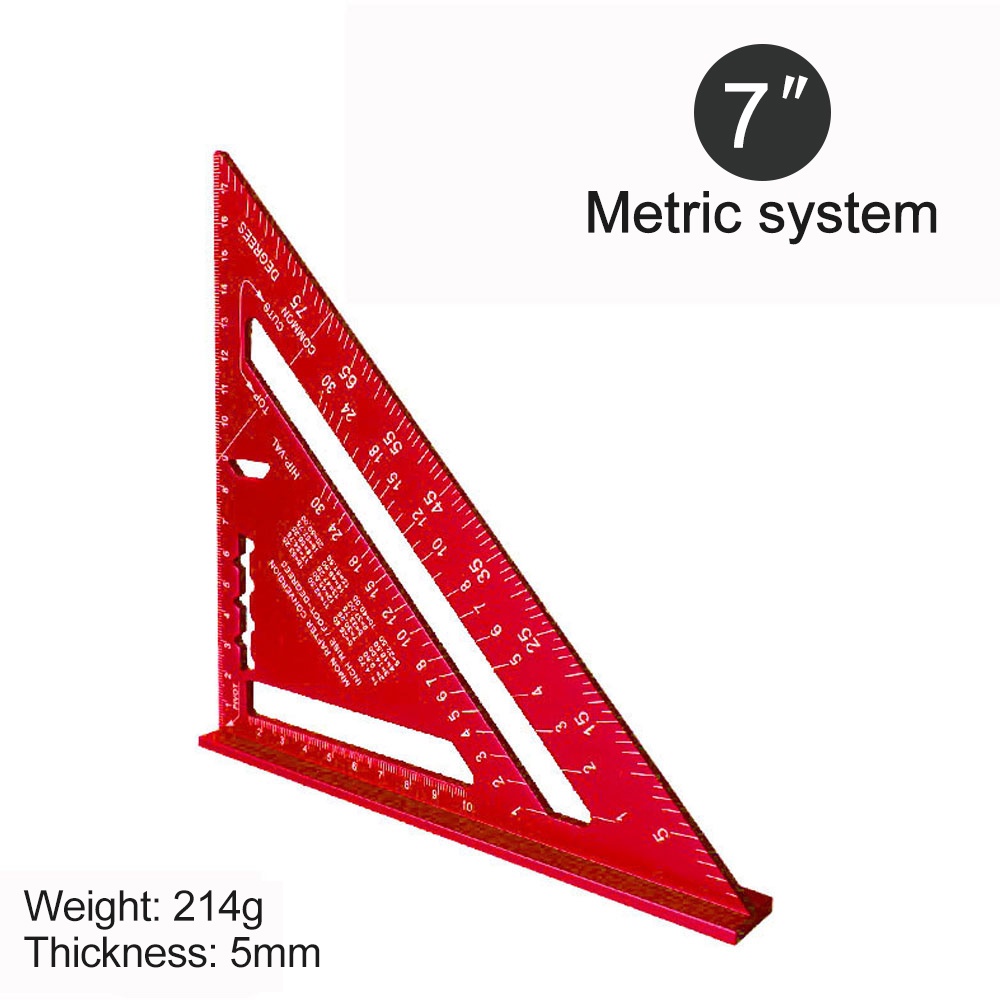 Thước Đo Góc Hình Tam Giác 7Inch Bằng Hợp Kim Nhôm