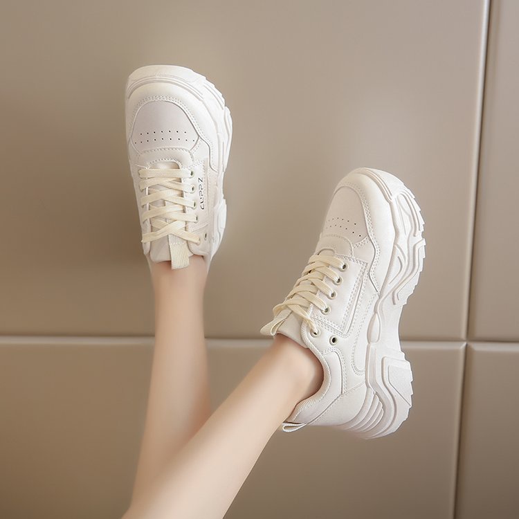 Giày Thể Thao Màu Kẹo Mẫu Mới Năm 2023 Thời Trang Xuân Thu Cho Nữ#039Giày Thể Thao Nữ Màu Trắng Tương Phản Thời Trang