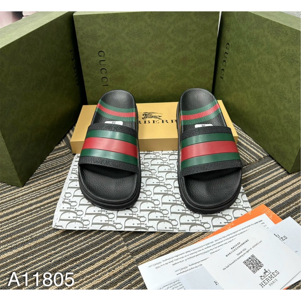 Dép Quai Ngang Nam Guchy Cao Cấp, Dép Lê Nam GC Quai Ngang Xanh Đỏ Cực Đẹp