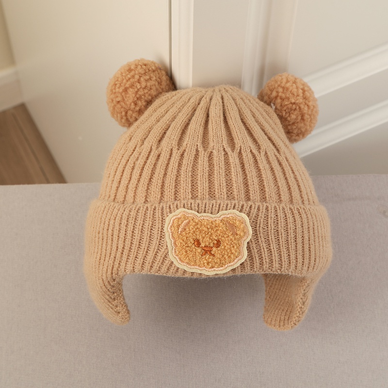 Mũ Len Thu Đông Siêu Dễ Thương Bảo Vệ Tai Chống Gió Phong Cách Hàn Quốc Cho Bé Sơ Sinh