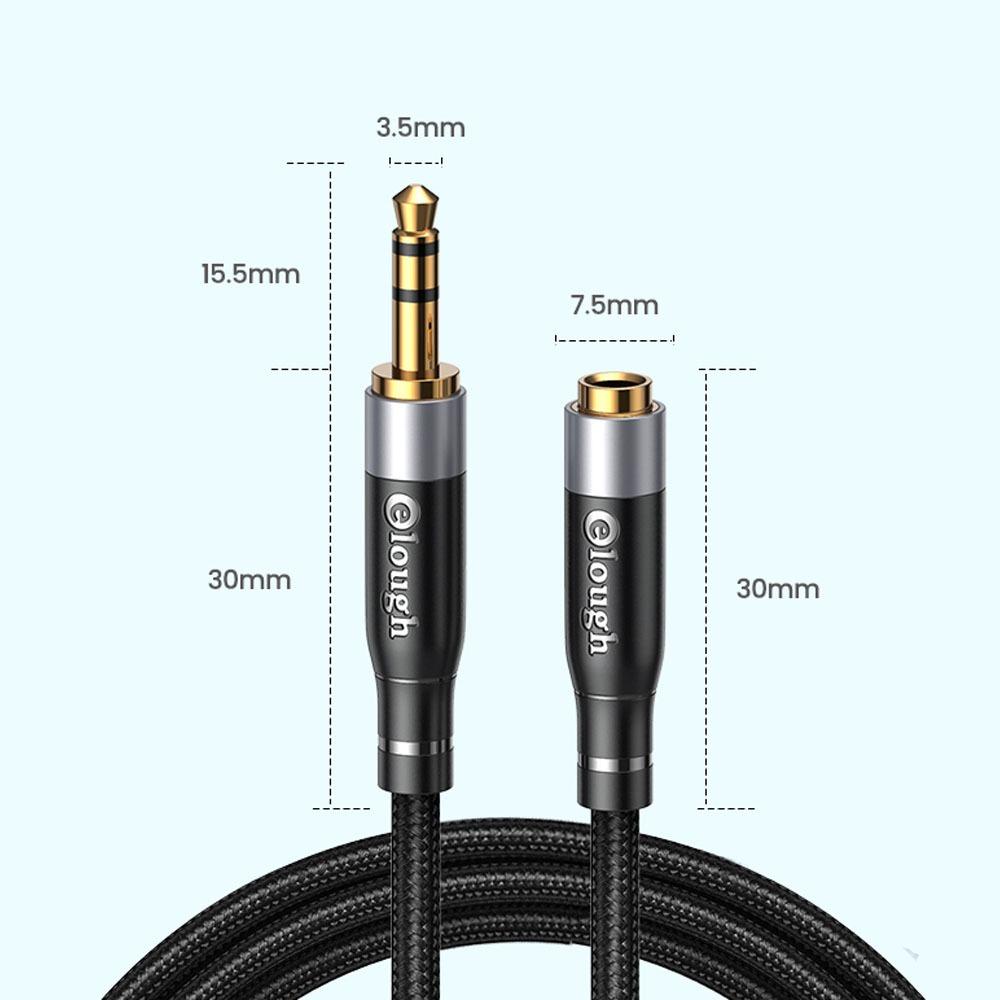 Lanfy Dây Cáp Âm Thanh Nối Dài 3.5mm 2 Vòng Cổng 3.5mm Tương Thích Với jack Cắm aux