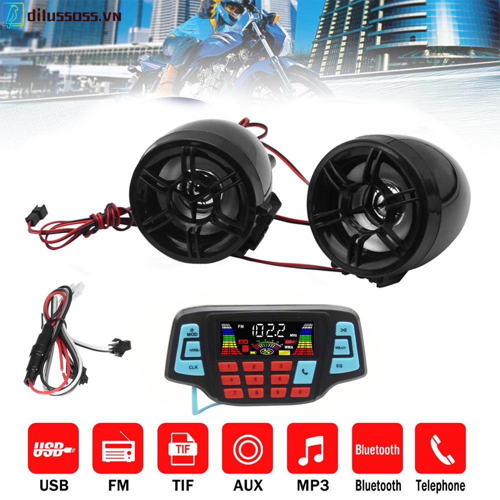 Hệ Thống Âm Thanh Xe Máy Không Thấm Nước USB TF Bluetooth FM Radio MP3 Spea
