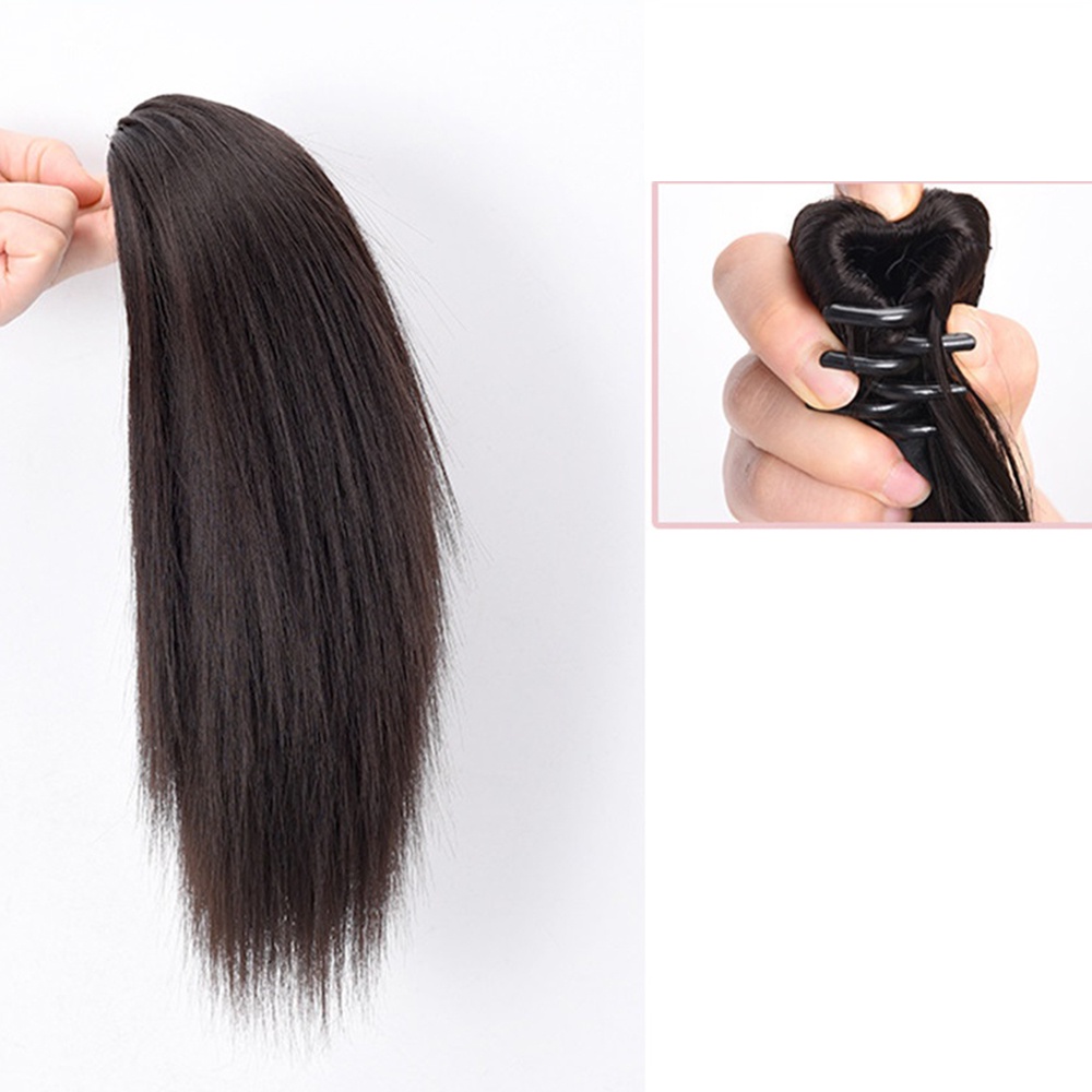 Tóc Giả Đuôi Ngựa Thẳng Dài Tự Nhiên Có Kẹp Dành Cho Nữ