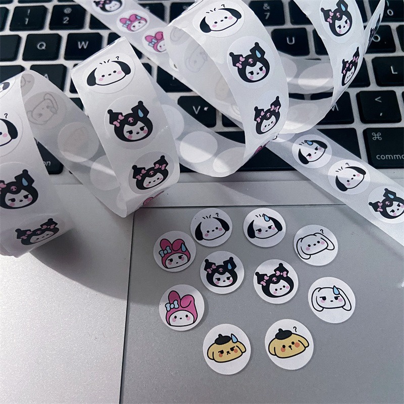 SANRIO Bộ 500 Miếng Dán Trang Trí Laptop / Vali / Vali / Đồ Chơi Chống Thấm Nước Hình Kuromi Cinamonroll Hellokitty My Melody /