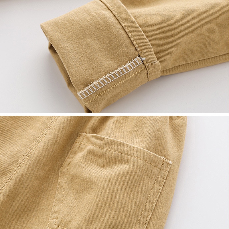 Quần Cotton Mỏng Màu Trơn Thời Trang Xuân Thu Dành Cho Bé Trai Và Bé Gái 2-8 Tuổi