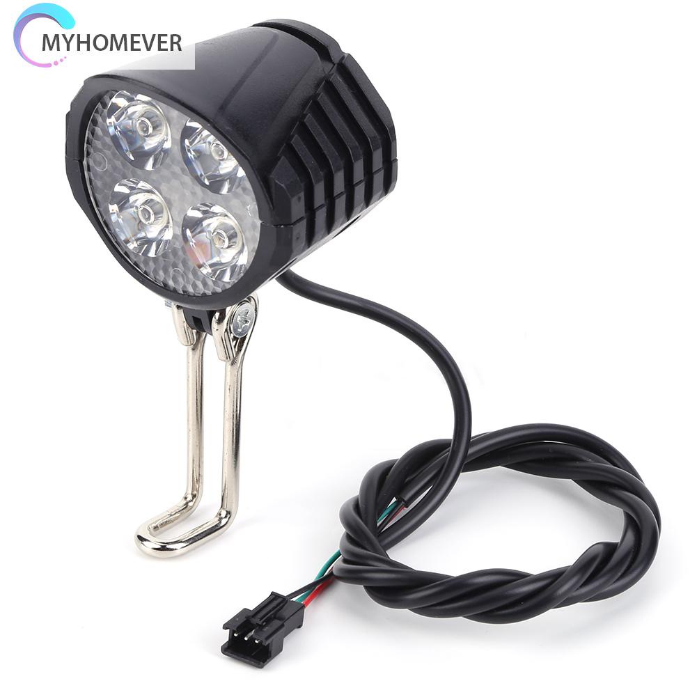 Đèn Pha LED 48V Kèm Còi Dành Cho Xe Đạp Điện