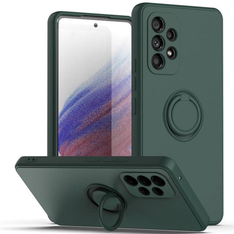 Ốp Lưng Silicone Có NhẫN Đỡ Cho Samsung Galaxy A24 A23 A22 A14 A13 4G 5G Samsung Galaxy A12 Nacho A30 A20 M12 M10s A04s