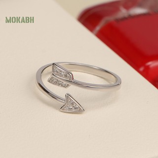 Nhẫn Hở Đính Đá Hình Mũi Tên Cho Cặp Đôi