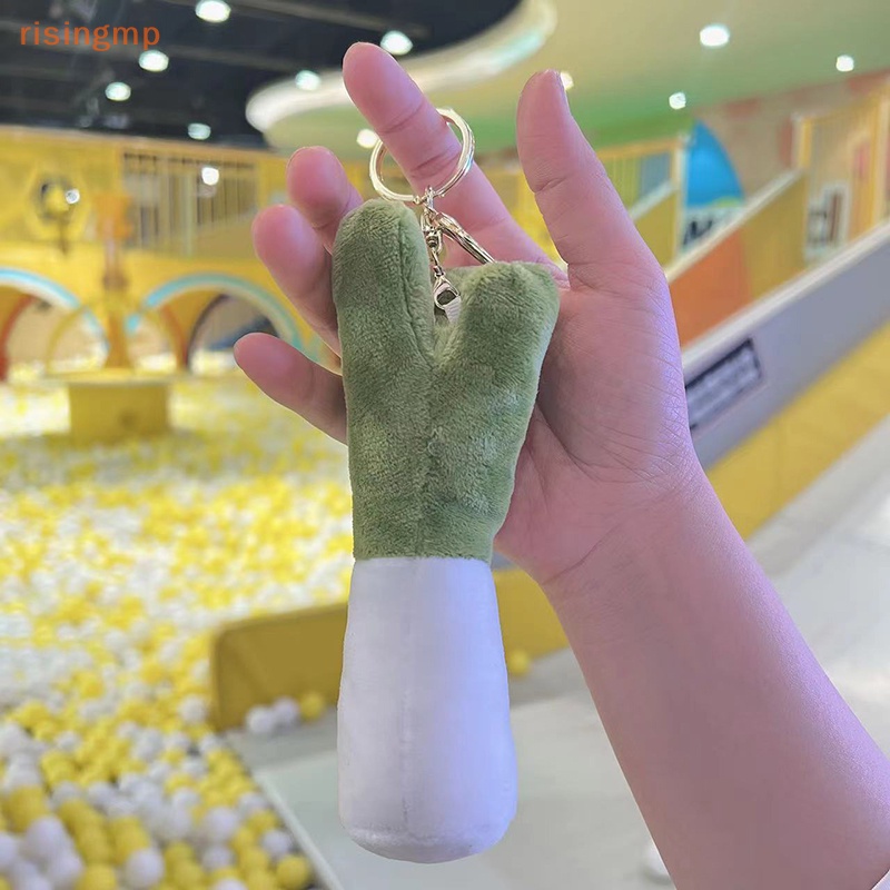 Móc Khóa Búp Bê Nhồi Bông Hình Hành Tỏi Ớt Xanh Lá Thiết Kế Hoạt Hình Dễ Thương Làm Quà