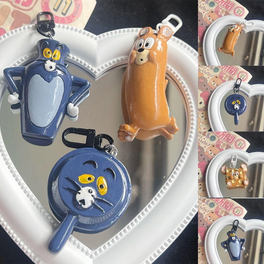 Móc Chìa Khóa Acrylic Mini Trang Trí Hình Hoạt Hình Tom and Jerry Phong Cách Hàn Quốc