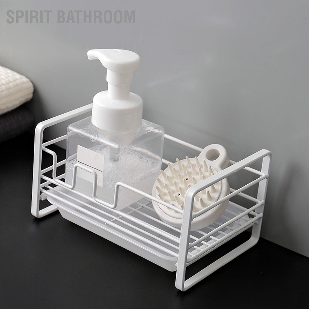 SPIRIT Bathroom Xốp Giá Để Đồ Màu Trắng Mờ Nhỏ Gọn Chống Rỉ Sét Bọt Biển Điện Phơi Nhà Bếp Cho Phòng Tắm