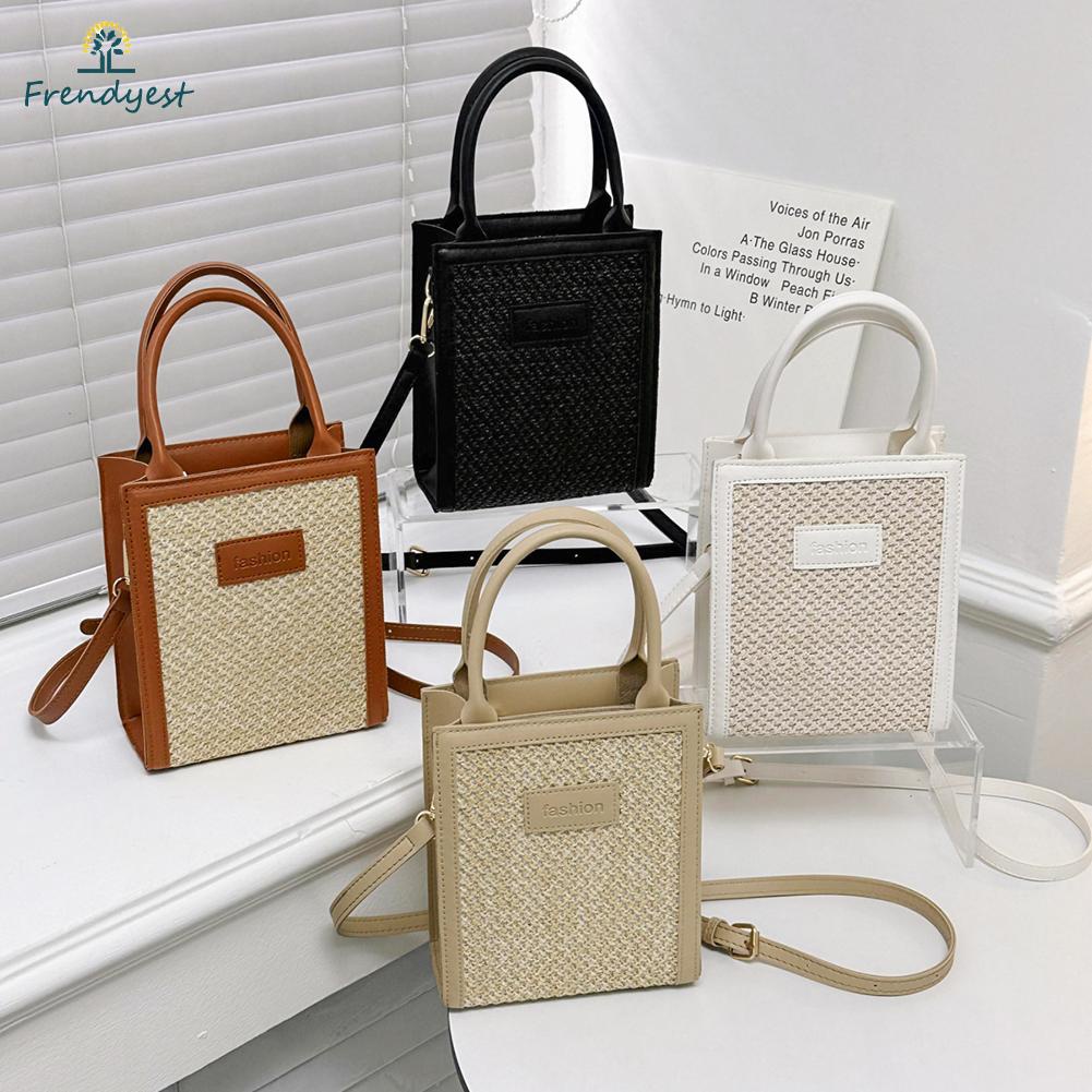 Túi cói nữ tính khí túi xách đa năng totes straw làm quà sinh nhật