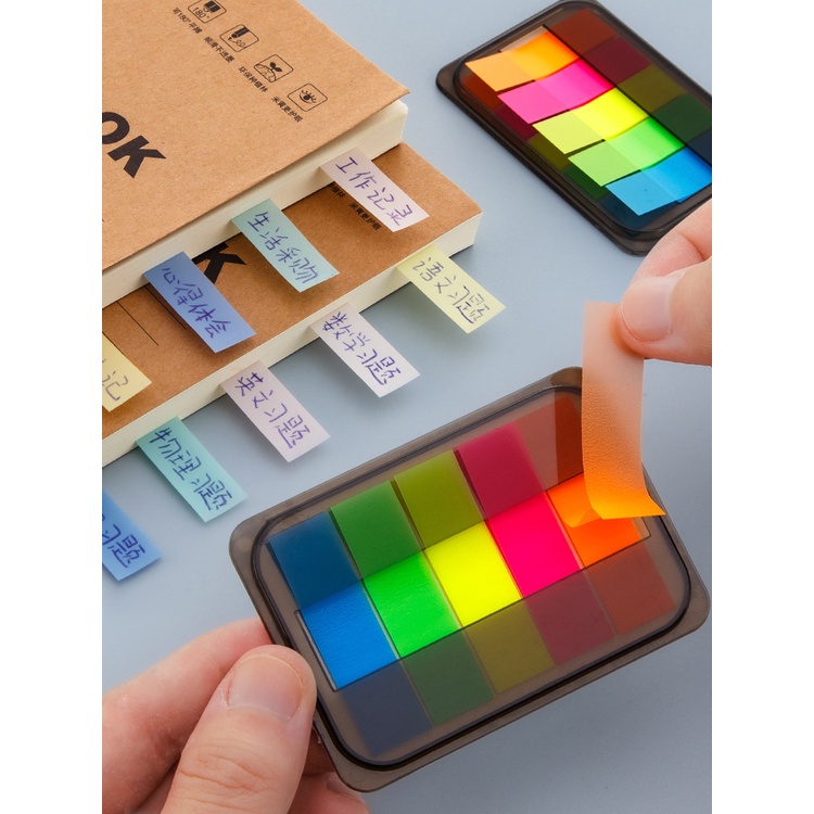 Miếng Dán Ghi Chú Bằng Nhựa Huỳnh Quang WJ347