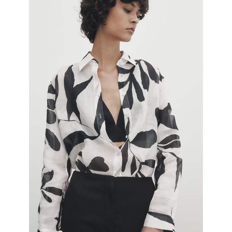 Hàng Mới Về Áo Sơ Mi Dài Tay In Họa Tiết Hoa Phong Cách Âu Mỹ Thời Trang Mùa Thu 2023 W031 9503