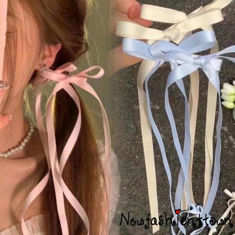 Kẹp Tóc Nơ Ruy Băng Dài Thời Trang Cho Nữ