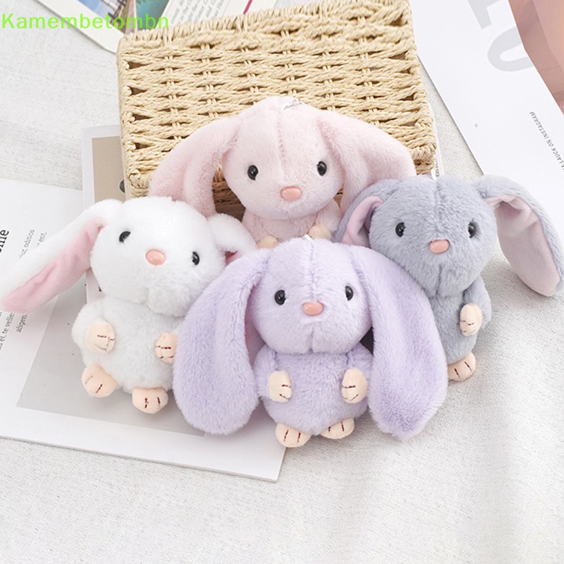 Kamembbn long-ear rabbit doll mặt dây chuyền dễ thương thỏ trắng nhỏ món quà sang trọng túi búp bê móc khóa mặt dây chuyền quà tặng trẻ em búp bê ngủ vn