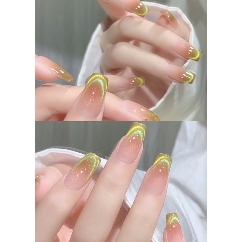 Sơn móng gel mắt mèo MISSCHEERING 8ml UV LED bán vĩnh viễn hiệu ứng thủy tinh cầu vồng thạch pha lê kim tuyến laser 9d