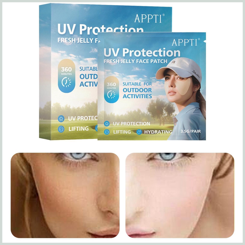Golf eye mask sunscreen golf sticker thể thao ngoài trời anti-uv jelly hydrogel mask eye sticker kiodvn