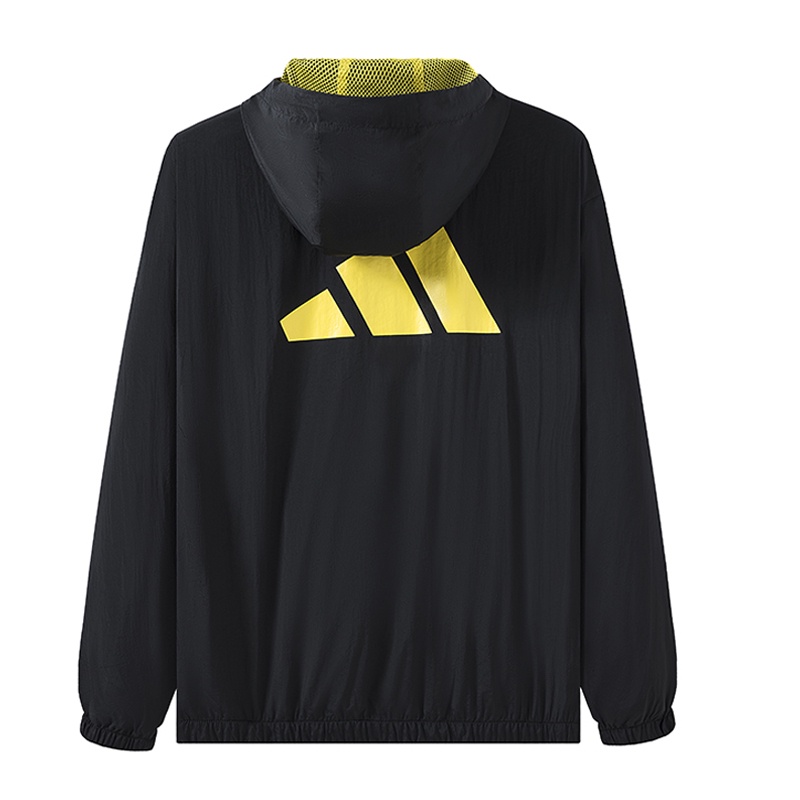 Thêu logo adidas original unisex áo gió có mũ trùm đầu áo gió thể thao chống thấm nước