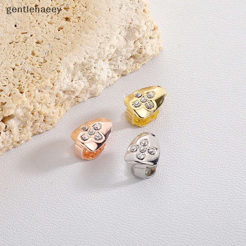 Gent single hip hop teeth grillz thời trang thạch vàng bạc màu có thể tháo rời lò nướng miệng punk răng mũ đồ trang sức quà tặng en