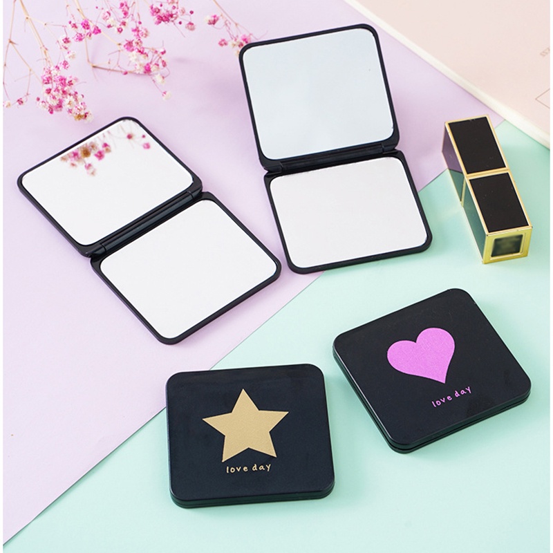 Gương nhỏ để mang theo bên bạn gương gấp cầm tay hai mặt mini ydea yr