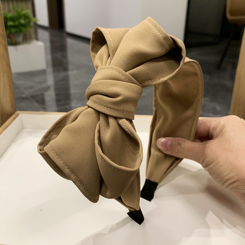 Black multi-layer bowknot headband phong cách hàn quốc high-end wide-brimmed all-match headband