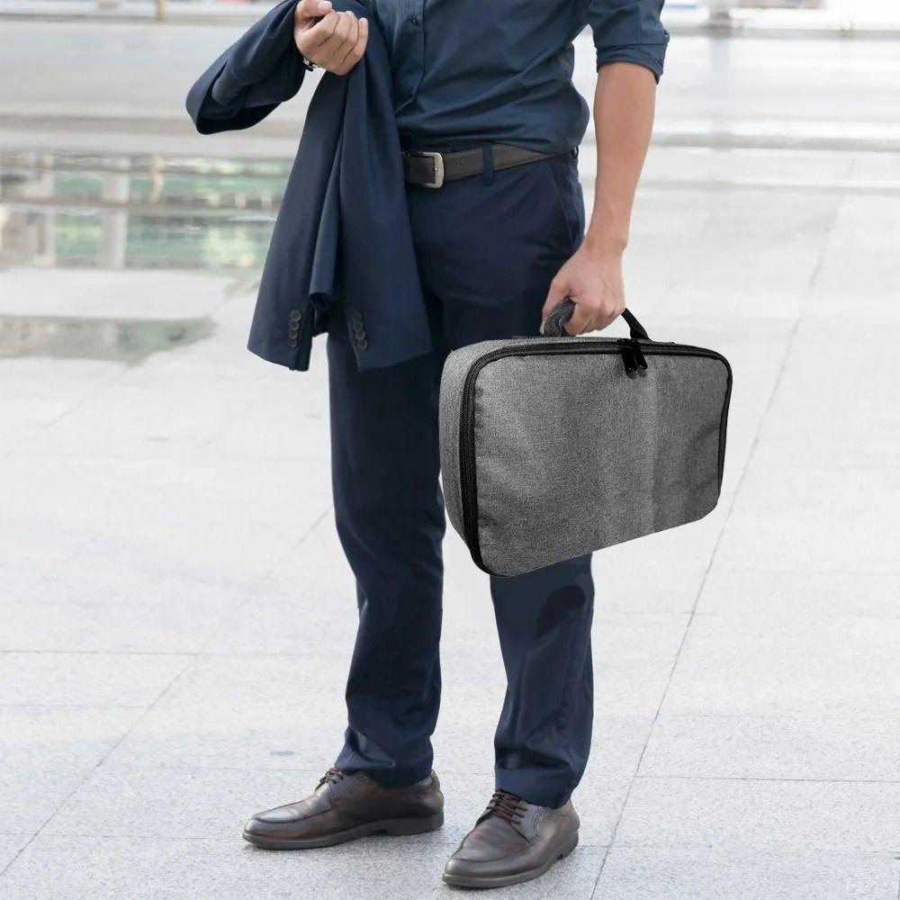 Túi lưu trữ máy chiếu malcolm, có tay cầm túi đựng máy chiếu kiểu doanh nhân, túi xách màu xám đa năng đơn giản ngoài trời