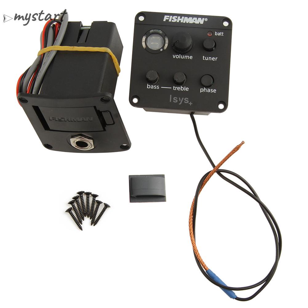 Isys + acoustic guitar 4-band eq equalizer onboard preamp piezo pickup tuner