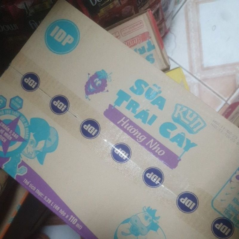 Thùng Sữa Kun 110ml x48 Hộp Cam/dâu/nho/socola/sữa chua uống...